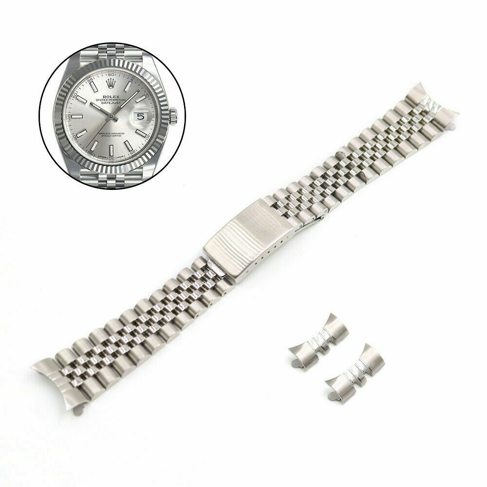 20mm Silver Gold Stainless Steel Replacement Wrist Watch Band Strap Bracelet  Jubilee With Oyster Clasp For Rolex Gmt Master Ii - Watchbands - AliExpress