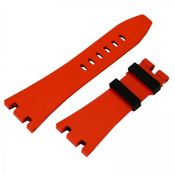 Rubber strap black & Red two tone