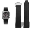 11 Black Rubber Strap Bracelet for TAG Heuer Monaco Speed Series- 22mm