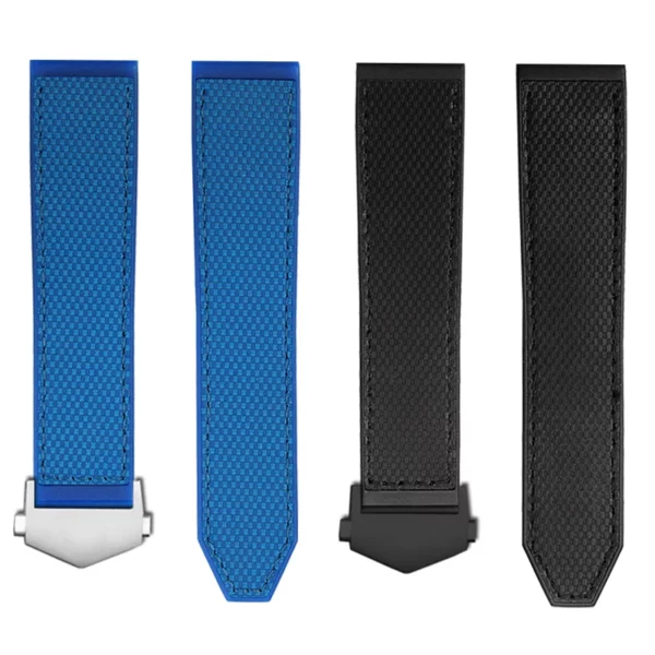 6 Black Rubber Strap Bracelet for TAG Heuer Monaco Speed Series- 22mm