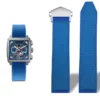 9 Blue Rubber Strap Bracelet for TAG Heuer Monaco Speed Series- 22mm