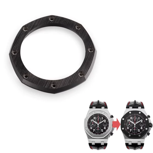 Audemars-Piguet-Ceramic-Bezle-3.jpg Conversion Black Ceramic Bezel Insert for Audemars Piguet Royal Oak Offshore With Steel Bezel - 42mm