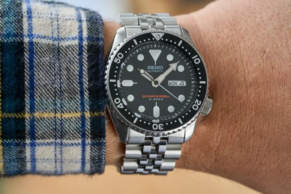 SKX007-Jubillee-stainless-steel-bracelet.webp Seiko Solid Stainless Steel Jubilee Bracelet– 22mm