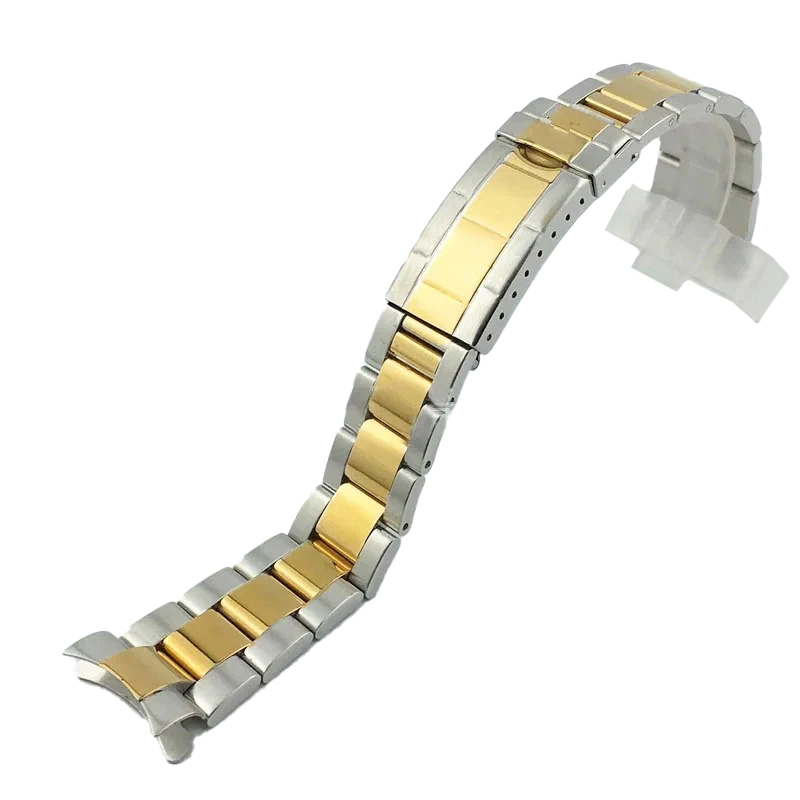 Silver & Gold Stainless Steel Strap for Vintage Rolex Submariner, GMT