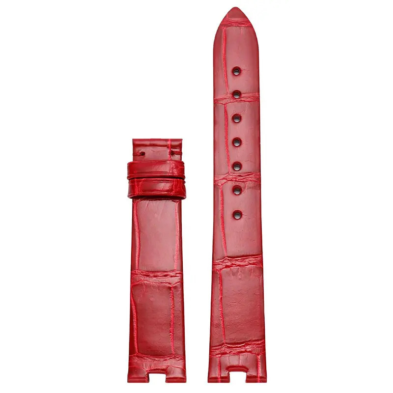 Red Genuine Crocodile Leather Strap for Cartier Ballon Blanc - 16mm - Image 2