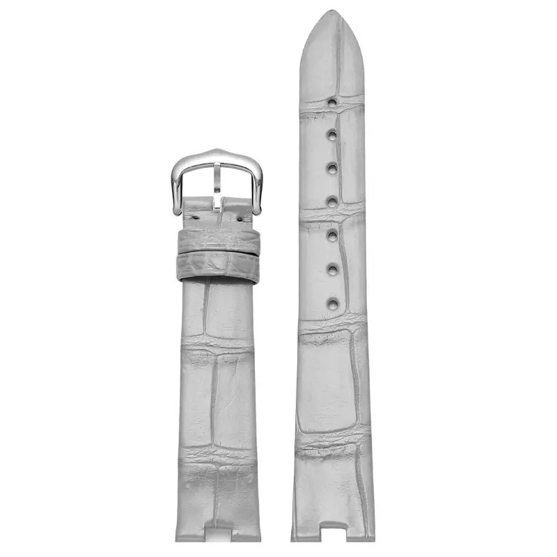 Gray Genuine Crocodile Leather Strap for Cartier Ballon Blanc - 16mm