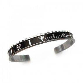 Black Bezel Look Bracelet, Bangle Submariner Stainless Steel