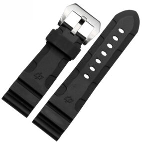 Black Rubber Strap for Officine Panerai Luminor Marina Submersible