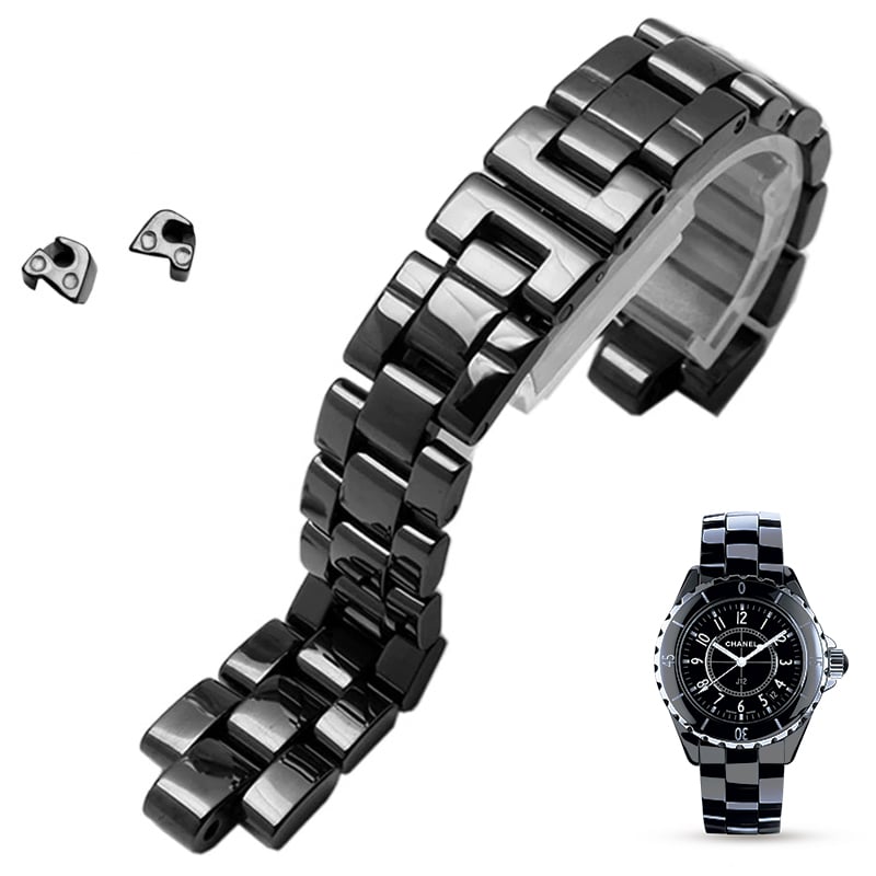 Black Ceramic Bracelet for Chanel J12 16 and 19mm