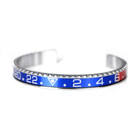 Blue & Red Steel Bracelet Rolex GMT Master II Pepsi Bezel Look