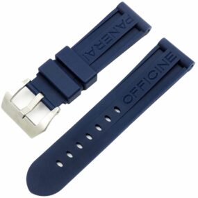 Blue Rubber Strap for Officine Panerai Luminor, Marina, Submersible...