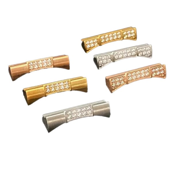 diamond-end-link-rolex-10.jpg Gold Diamond Curved End Links for Rolex Submariner, GMT, Daytona 20mm