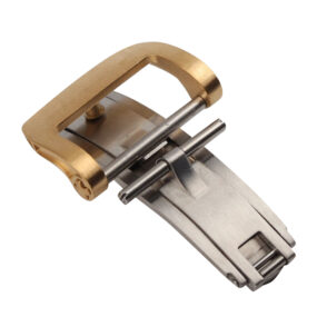 Gold Folding Clasp for Richard Mille 20mm In Stainless Steel