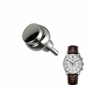 Silver Push Button for Longines Master Collection 40mm In Steel
