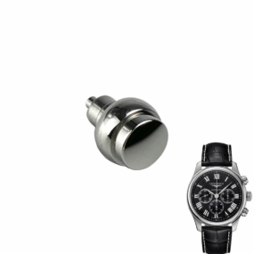 Silver Push Button for Longines Master Collection 44mm In Steel
