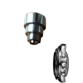 Silver Push Button for Omega Speedmaster Moonwatch Waterproof - Stainless Steel