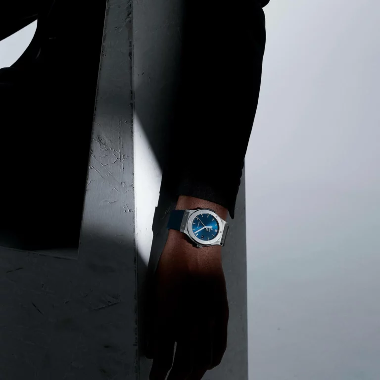 Montre Hublot Classic Fusion Titanium Blue 45mm 511 Nx 7170 Rx Worn