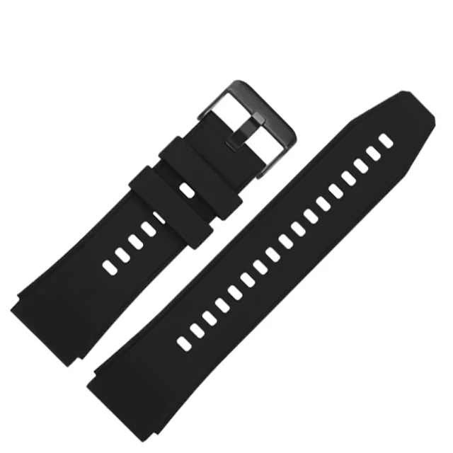 10Rubber_Strap_for_New_Zenith_Defy_22-23mm_ Black Rubber Strap Bracelet for Zenith Defy - 25x22mm
