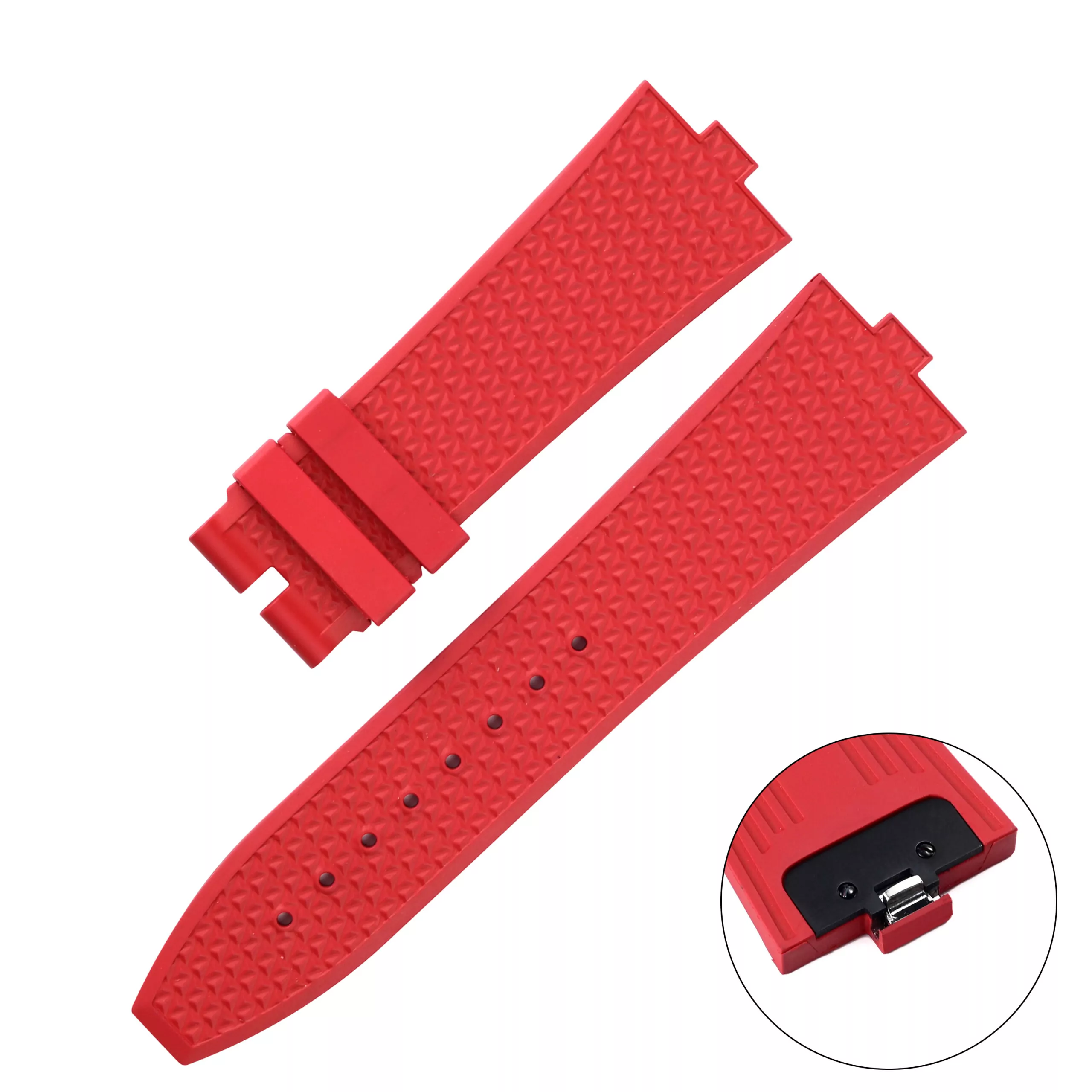 13 Red Rubber Strap for Vacheron Constantin Overseas Quick-Release - 24x7mm