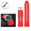 15Rubber_Strap_for_New_Zenith_Defy_22-23mm_ Red Rubber Strap Bracelet for Zenith Defy - 25x22mm