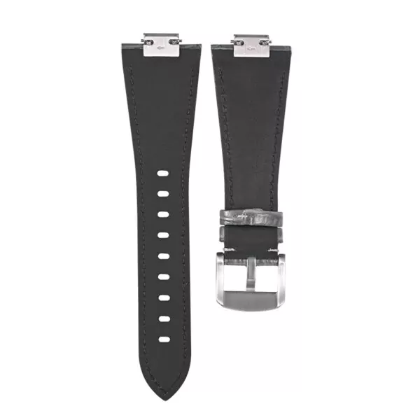 2.2 Gray Strap Band for Tissot PRX Bracelet with Quick-Release in Alligator/Crocodile Grain with End Link 26x12mm