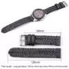 2_Bracelet-de-montre-en-cuir-de-vachette-22mm-24mm-femmes-hommes-mode-armure-bracelet-de-montre Woven Leather Watch Strap in Black with Quick-Release -22, 24mm
