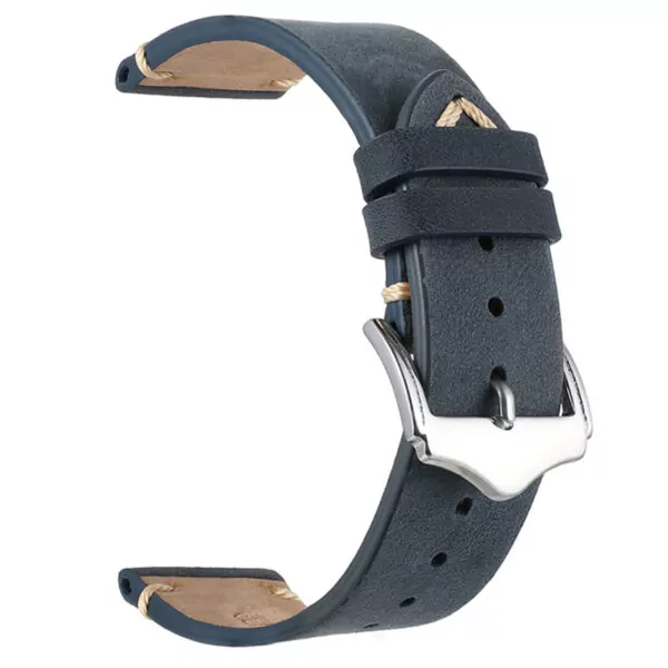 2_EACHE-fait-la-main-100-en-cuir-v-ritable-Crazy-Horse-bracelets-de-montre-en-cuir (1) Blue Universal Leather Watch Strap in Calf - 18,20,22mm