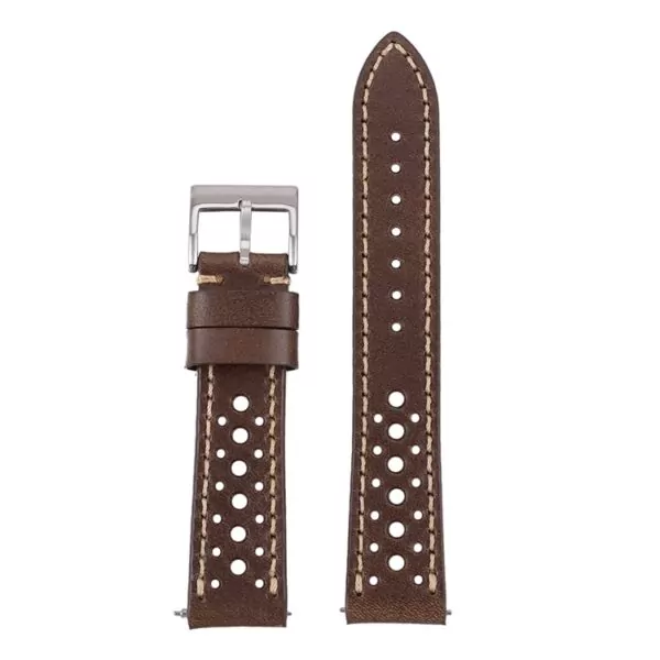 2_EACHE-italien-huile-tann-en-cuir-v-ritable-lib-ration-rapide-rallye-course-montre-bracelet-pour Brown Quick Release Leather Racing Watch Strap in 20, 22mm