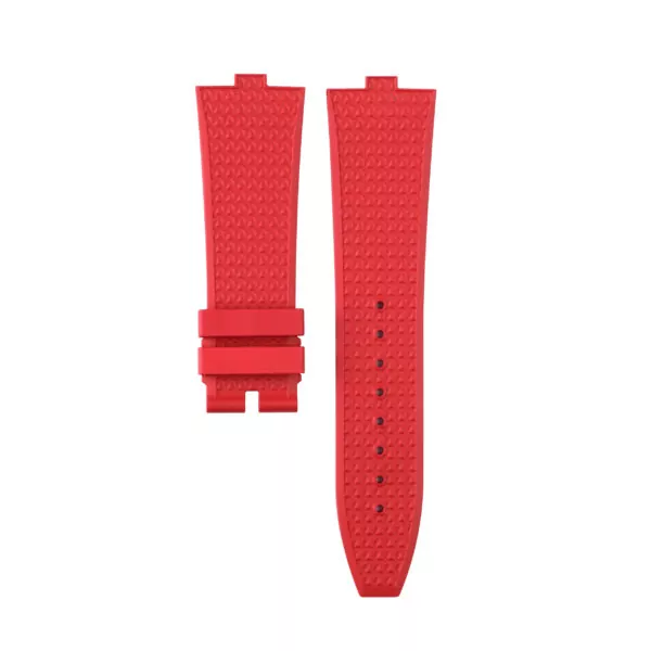 4 copy Red Rubber Strap for Vacheron Constantin Overseas Quick-Release - 24x7mm