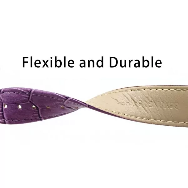 53_HTB1aJ88daSs3KVjSZPiq6AsiVXaK Universal Purple Crocodile/Alligator Leather Strap Band with Pin Buckle - 7 Sizes