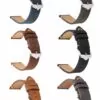 5_EACHE-fait-la-main-100-en-cuir-v-ritable-Crazy-Horse-bracelets-de-montre-en-cuir Light Brown Universal Leather Watch Strap in Calf - 18,20,22mm