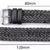 6_HTB18PRIbMKG3KVjSZFLq6yMvXXao Woven Leather Watch Strap in Black with Quick-Release -22, 24mm