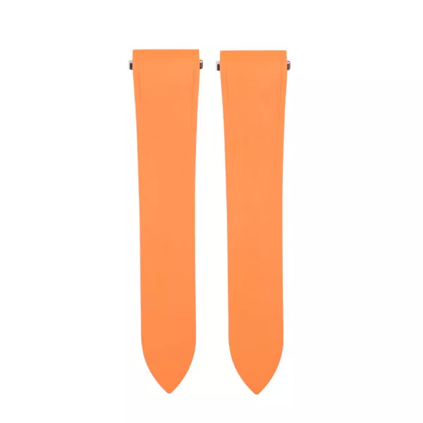 8 Orange Rubber Strap Band for New Santos Large Cartier Quick Switch