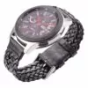 8_HTB19f0IbLWG3KVjSZFgq6zTspXay Woven Leather Watch Strap in Black with Quick-Release -22, 24mm