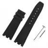 A black-no buckle_for-maurice-lacroix-aikon-series-cowhide_variants-6 Black Strap Bracelet For Maurice Lacroix Aikon in Nylon in 24mm