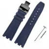 A blue-black_for-maurice-lacroix-aikon-series-cowhide_variants-1 Blue Strap Bracelet For Maurice Lacroix Aikon in Nylon in 24mm