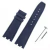 A blue-no buckle_for-maurice-lacroix-aikon-series-cowhide_variants-0 Blue Strap Bracelet For Maurice Lacroix Aikon in Nylon in 24mm