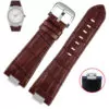 A brown silver_bracelet-de-montre-en-cuir-a-extremite-c_variants-2 Brown Strap Band for Tissot PRX Bracelet with Quick-Release in Alligator/Crocodile Grain with End Link 26x12mm