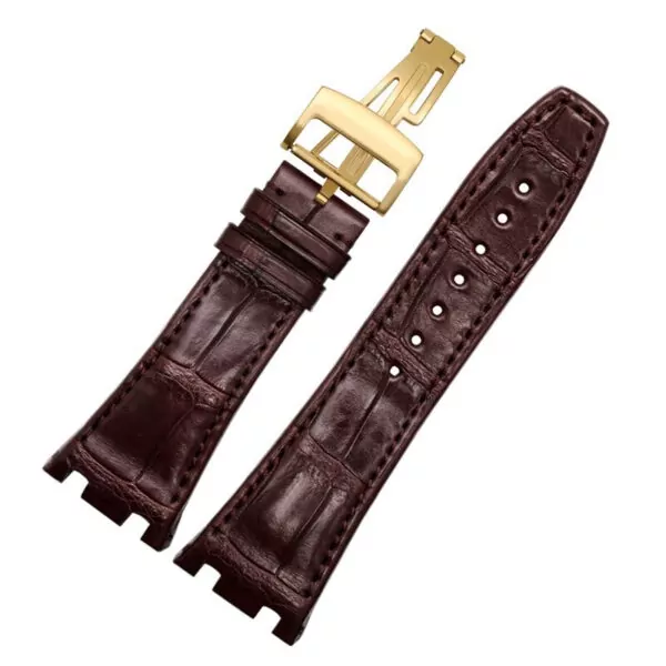 Audemars_Piguet_Straps_Parts_258 - SA:ROO (1) Brown Genuine Alligator Strap Royal Oak Offshore Audemars Piguet 28mm