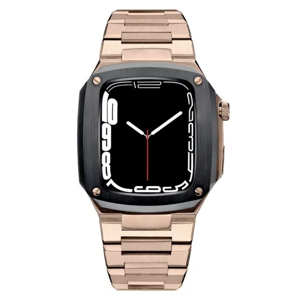 BRG_bracelet-en-acier-inoxydable-pour-apple_variants-42 Black & Rose Gold Nautilus Case with Stainless Steel Bracelet for Apple Watch Series