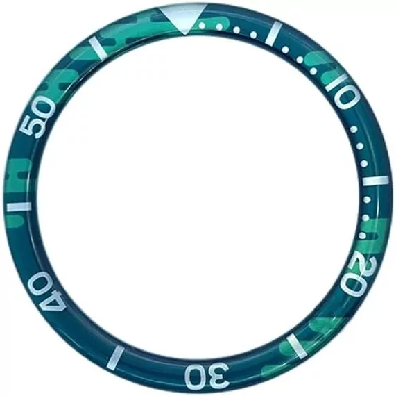Bezel-SKX007-SKX009-3 Green Insert Bezel for Seiko NH35 Aluminum 38mm