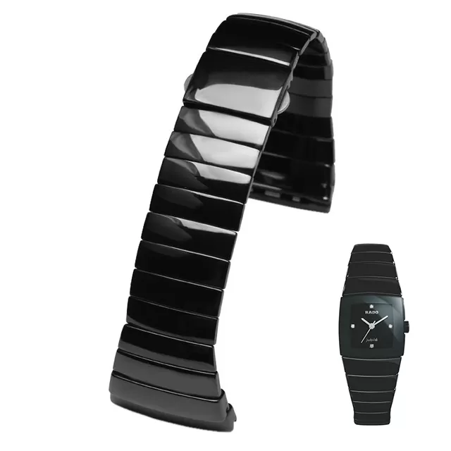 Black Ceramic Strap Band Rado Sintra Jubile 20 Black Ceramic Strap Band Rado Sintra Jubile 17,26,29mm