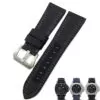 Black Silver clasp_racelet-de-montre-en-toile-de-nylon-de_variants-1 copy Black & Grey Nylon Strap for Panerai Luminor Submersible Mike Horn - 26mm