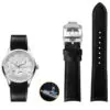 Black silver_bracelet-en-cuir-veritable-pour-hommes_variants-11 Black Calf Leather Strap For Jaeger-LeCoultre Reverso, Master Control, Ultra-Thin - 19,20,21mm