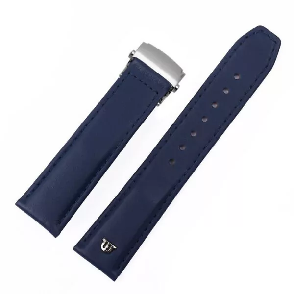 Blue silver buckle_racelet-de-montre-en-cuir-veritable-20_variants-9 Blue Leather Strap For Eliros, Pontos, Masterpiece, Maurice Lacroix 20,22mm