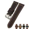 Brown Silver buttons_bracelet-panerai-en-cuir-de-vache-marron_variants-1 Brown Cow Leather Strap for Panerai Submersible PAM Series 968/671 - 26mm