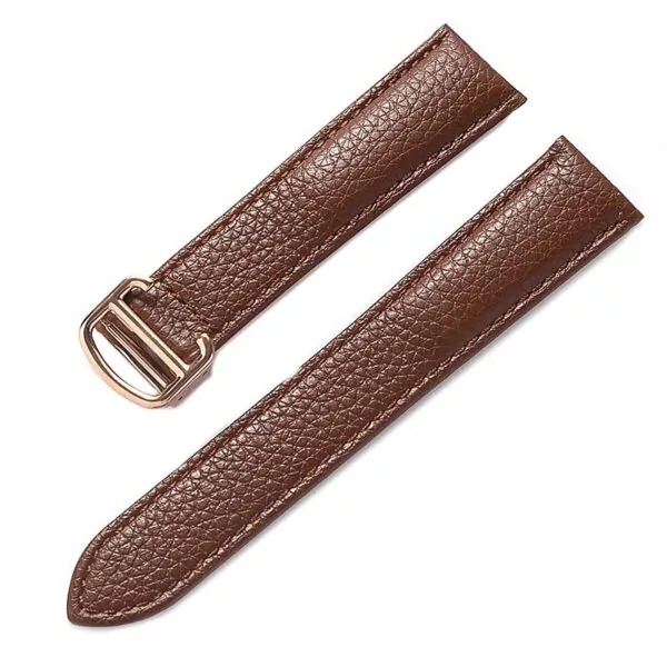 Brown rose buckle_sangles-en-cuir-pour-hommes-et-femmes-a_variants-1 Brown Strap Bracelet for Cartier Tank in Pebbled Calf Leather – 10 Sizes