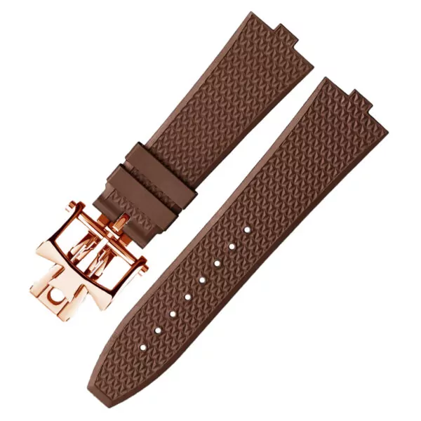 Brown rose fold_senior-fkm-fluorine-rubber-watchband-for_variants-34 Brown Rubber Strap for Vacheron Constantin Overseas Quick-Release - 24x7mm