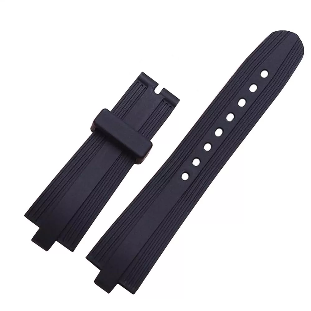 Black Rubber Strap for Bvlgari Octo - 29mm