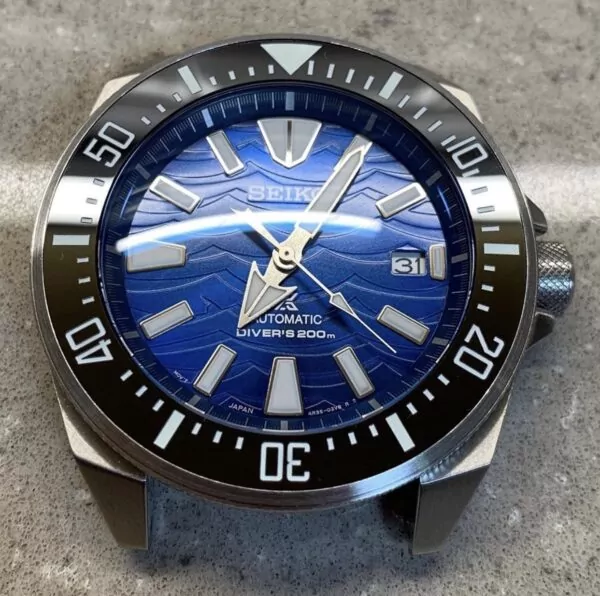 CT708C.jpg Polished/Brushed Full Size Seiko Samurai Conversion Case – 200M SKX007
